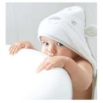 Mothercare Beyaz Pamuklu Bebek Havlu Kundak Ayıcık