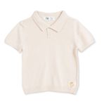 Mothercare Erkek Bebek Kazak Polo Yaka Short Sleeve - Ekru
