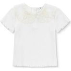 Mothercare Kız Bebek Bluz Dantel Yaka Kısa Kol - Ekru - 4 - 5 Yaş