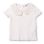 Mothercare Kız Bebek Bluz Dantel Yaka Kısa Kol - Ekru