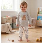 Motherlove %100 Organik Bebek Pijama Takımı 3 - 36 Ay - Gri - 9 - 12 Ay