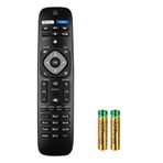 Motiexic NH500UP Evrensel Uzaktan Kumanda Değiştir Philips TV Uzaktan için Çeşitli Philips 50PFL5601/F7 55PFL5602/F7 65PFL5602/F7 55PFL5602 Uzaktan Değiştirme LCD LED 4 K UHD Akıllı TV'ler Uzaktan Pil ile