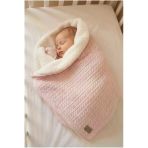 Motif Mağaza Kışlık Bebek Battaniyesi Suni Kuzu Yünü Örgü 75X90 Cm Toz Pembe 75 X 90