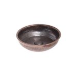 Motifli Otantik Hamam Tası 20 Cm Bakır Oksit
