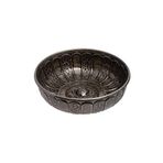 Motifli Otantik Hamam Tası 20 Cm Nikel Oksit
