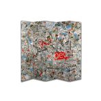 Motifli Özel Tasarım Paravan Room Divider PRV1197, 180 x 180