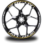 Motiker Koyu Sarı Yamaha mt 10 Sp Takım Jant Sticker Etiket - Standart