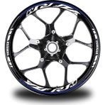 Motiker Lacivert Yamaha R1M Jant Sticker Etiket - Renkli - Tek Ebat