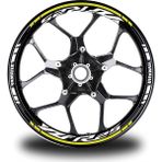 Motiker Sarı Yamaha Yzf R25 Takım Jant Sticker Etiket - Standart