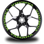 Motiker Yamaha Yazılı 16LI Jant Içi Yazı Sticker Etiket - Standart - Neon Yeşil