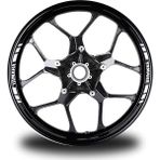 Motiker Yamaha Yazılı Kısa Dış Şerit 8'li Jant Sticker Modeli - Beyaz - Standart