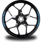 Motiker Yamaha Yazılı Kısa Dış Şerit 8'li Jant Sticker Modeli - Mavi - Standart