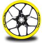 Motiker Yamaha Yazılı Kısa Dış Şerit 8'li Jant Sticker Modeli - Siyah - Standart