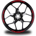 Motiker Yamaha Yazılı Kısa Yazısız Kısa Dış Şerit 16'lı Tek Renk Jant Sticker Modeli - Kırmızı - Standart