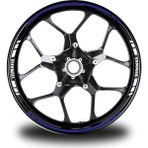 Motiker Yamaha Yazılı Kısa Yazısız Uzun Dış Şerit 16'lı Çift Renk Jant Sticker Modeli - Lacivert - Standart