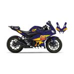 Motiker Yamaha Yzf-r25 2019-2024 Mcqueen Lacivert Sticker Parçalı Motosiklet Kaplama Etiket Modeli