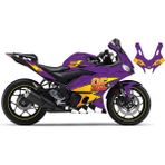Motiker Yamaha Yzf-r25 2019-2024 Mcqueen Mor Sticker Parçalı Motosiklet Kaplama Etiket Modeli