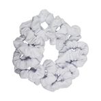 Motique Accessories 12 Düz Saç Tokası Scrunchies- Beyaz