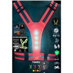 Motiva Reflektif Işıklı Yelek Turuncu Fosforlu Neon Bisiklet, Motosiklet,Scooter Gece İkaz Uyarı Yeleği