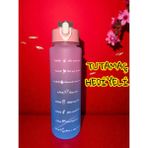 Motivasyon Su Matarası Sporcu Matarası Suluk 900 ml Tutamaç Hediyeli - Pembe - Mavi