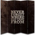 Motivasyon Temalı Özel Tasarım Paravan Room Divider 180 x 200 cm - Renkli
