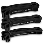 Motivated Mindset Egzersiz için Direnç Bantları - 3'lü Set (15-20 lbs, 20-40 lbs, 40-60 lb) - Halter, Hareketlilik ve Germe için Ağır Hizmet Egzersiz Bantları - Seyahat Çantası Dahil