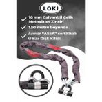 Moto Boss 10 mm Kalınlık 1.50 Metre Motorsiklet Scooter Zincir Kilit Armor Disk Kilidi U Bar
