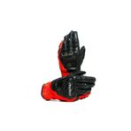 MOTOANL Motosiklet Eldiveni Carbon Titanium Full Koruma Deri Motorcu Eldiven Kırmızı