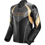 Motoanl Motosiklet Montu 4 Mevsim Deri Ve Maxdura Kumaş Racing Mont Pu Leather Black-Gold