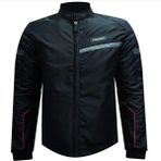 MotoANL Motosiklet Montu Omuz Dirsek Sırt Koruma Ce Onaylı Maxdura 600-D Dayanıklı Kumaş Siyah Kurye Motor Montu Sky Black - XL