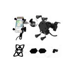 Motoanl Motosiklet Telefon Tutucu Scooter Unıversal Metal Ayna Bağlantılı 360 Dönebilen Motor Telefon Tutucu