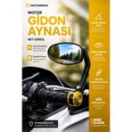 Motobros MOTOSİKLET AYNA MOTOSİKLET GİDON AYNASI MOTOR AYNA YAN AYNA TAKIMI GENİŞ GÖRÜŞ AÇILI GOLD