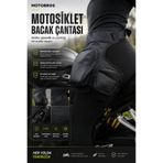 Motobros Motosiklet Bacak Çantası Bel Çantası K-1 Deri Premium Bacak Çantası