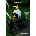 Motobros Motosiklet Bisiklet Aksesuar Pervaneli Civciv Süsü, Gidon Bağlantılı, Siyah