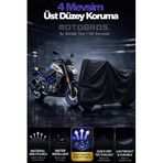 Motobros Motosiklet Branda CF Moto 250 NK ile Uyumlu, Siyah, Su Geçirmez, Dayanıklı Kumaş