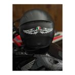 Motobros Motosiklet Kask Stickeri, Angel Melek Kanadı, Beyaz