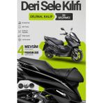 Motobros Motosiklet Koltuk Kılıfı Sym Jet x Leatherfit Deri Motosiklet Sele Kılıfı Motor Sele Kılıfı Su Geçirmez