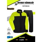Motobros MOTOSİKLET MOTORCU YAĞMURLUĞU 0,52MM ASTARLI SU VE RÜZGAR GEÇİRMEZ PVC KUMAŞ Kuru ve Güvende Kalın
