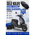 Motobros Motosiklet Sele Kılıfı KUBA BLUEBERRY Uyumlu Su Geçirmez Scooter Motor Koltuk Koruma Kılıfı Koltuk Örtüsü 270D