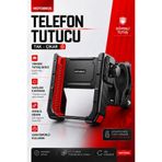 Motobros Motosiklet Telefon Tutucu Motor Telefon Tutucu M-59 Titreşimsiz 360 Derece Dönebilen Gidon Ve Ayna Bağlantılı Telefon Tutucu