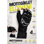 Motobros MW120S Siyah Parmaksız Motosiklet Eldiveni Yazlık Yarım Motorcu Eldiveni Kaydırmaz Tutuculu - 2XL