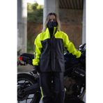 Motobros Neon Premium Cepli Astarli Motosiklet Yağmurluğu, Su ve Rüzgar Geçirmez, Reflektörlü, Neon Yeşil-Siyah, 2XL