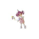 Motofantazi El Yapımı Amigurumi Unicorn Bebek - 35 cm Mor Saçlı ve Pembe Elbiseli Örgü Oyuncak