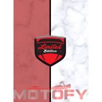 Motofy LİMİTED EDİTİON 3D KABARTMALI SİPERLİK CAMI STİCKER KIRMIZI