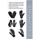 MOTOKIT Crayzbull Eagle Gri Kışlık Kadın Motosiklet Eldiveni + BUFF HEDİYELİ
