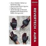 MOTOKIT Revertech Aura Kırmızı - Dokunmatik Ekran Uyumlu Erkek Motosiklet Eldiveni + BUFF HEDİYELİ