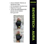 MOTOKIT Revertech Aura Siyah - Neon / Yarım Parmak - Kaymaz Avuç İçi Özellikli Motosiklet Eldiveni (Erkek)