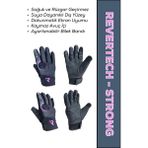 Motokit Revertech Strong Pink Circle / Su ve Rüzgar Geçirmez Kışlık Motosiklet Eldiveni - XL