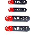 Motolinas Kan Grubu 4'lü Set Damlar Sticker A Rh- - 20 cm - Renkli