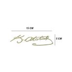 Motolinas Kemal Atatürk Imza Sticker 4*15CM Folyo Parlak Krom - 4x15 - Sarı